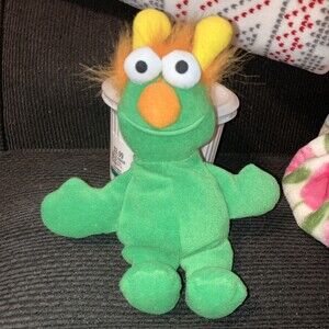 Vintage Tyco Sesame Street Green Honker Beanie Plush 8.5" 1997